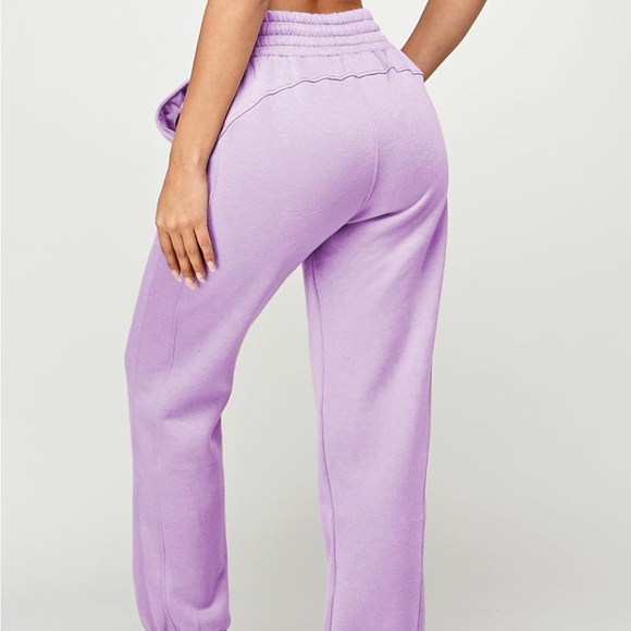 M Sweatpants Women HighStacked Waist Fleece Joggers 2Pockets Yoga WorkoutRunning - Picture 10 of 14